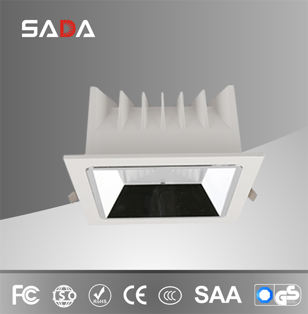 Square high end quality led downlight for commercial areas